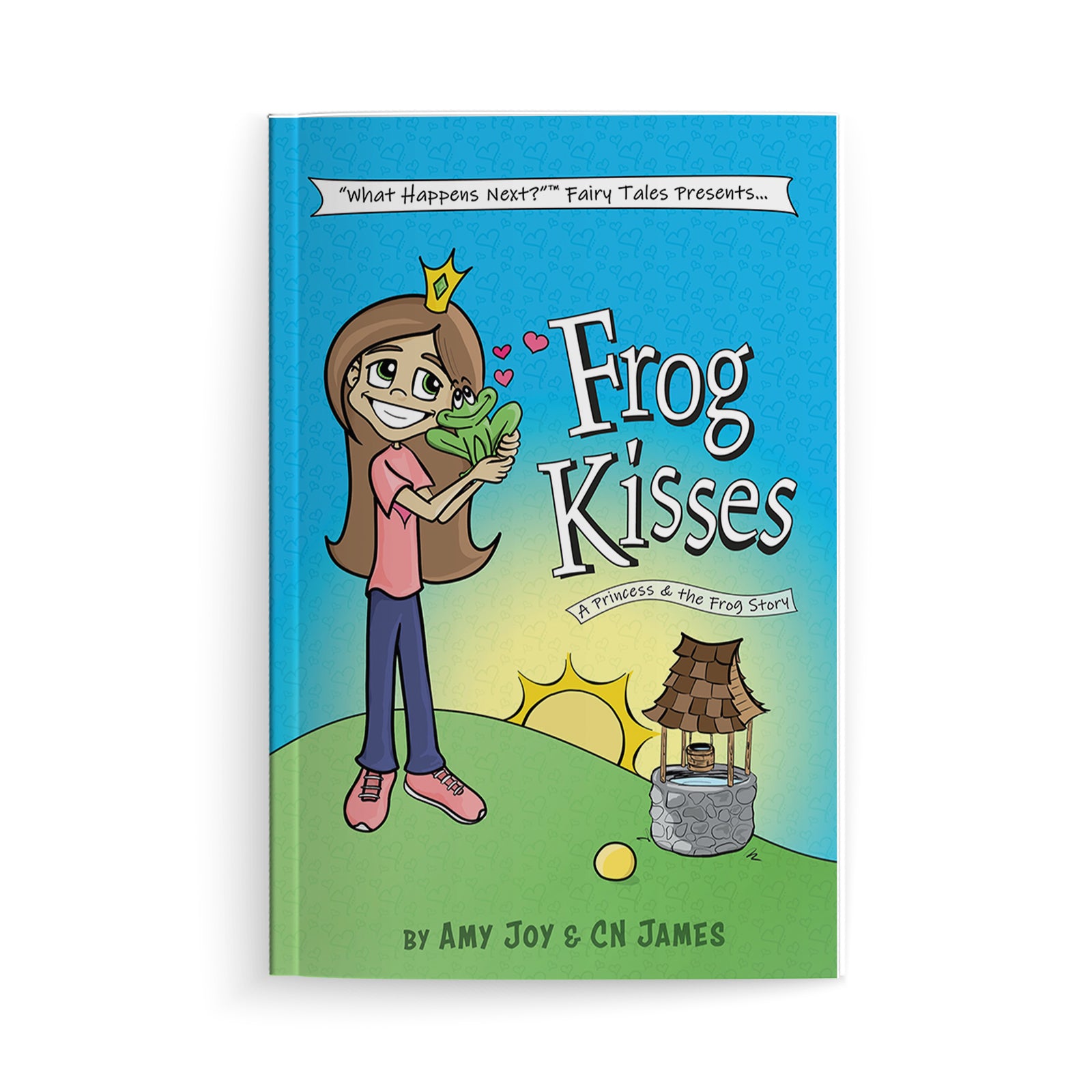 Paperback edition of Frog Kisses by Amy Joy and CN James displaying the front cover