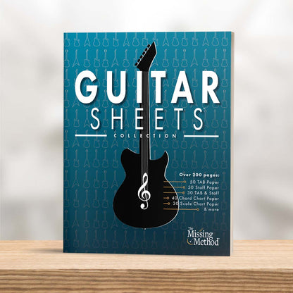 Guitar Sheets Collection Book on Shelf displaying front cover