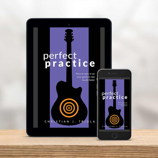 Digital Tablet showing a page of Perfect Practice by Christian Triola